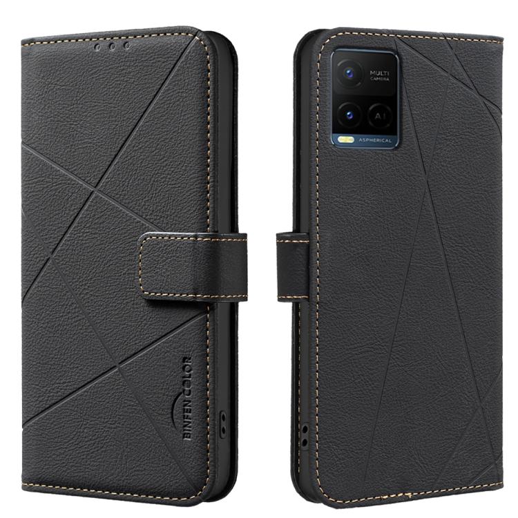 Geometric Pattern RFID Leather Phone Case, For vivo Y21 5G 2026 / Y05 4G, For vivo Y31 5G 2025, For vivo Y400 5G Global, For vivo Y39 5G, For vivo Y29 4G, For vivo Y38 5G / Y200i 5G, For vivo Y03 4G Global, For vivo Y78 5G / Y36