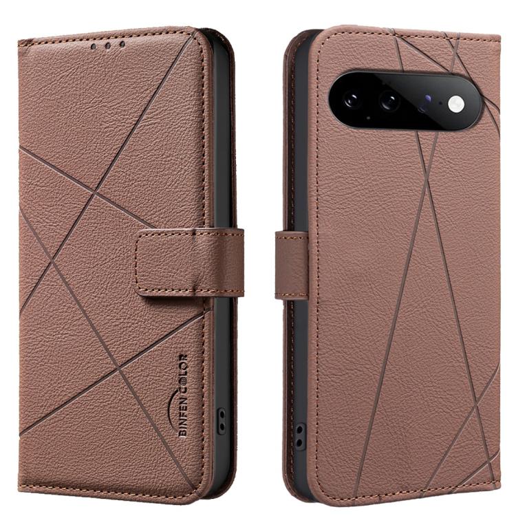 Geometric Pattern RFID Leather Phone Case, For Google Pixel 11a, For Google Pixel 11 / 11 Pro, For Google Pixel 10a, For Google Pixel 9a, For Google Pixel 9 Pro XL, For Google Pixel 9 / 9 Pro, For Google Pixel 8a, For Google Pixel 8 Pro