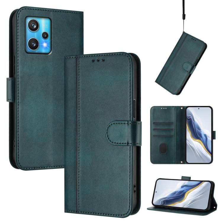 Line Splicing Buckle Retro Leather Phone Case, For Realme C30 4G / C30s / Narzo 50i Prime, For Realme GT Neo 3T, For Realme 9 Pro+ 5G / 9 4G Global, For Realme GT Neo 3, For Realme 9 Pro 5G Global / 9 5G EU Version, For Realme C20 / C11 2021 / C21