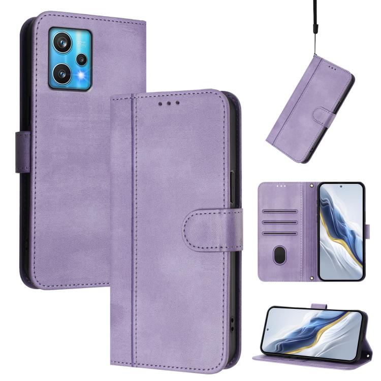 Line Splicing Buckle Retro Leather Phone Case, For Realme C30 4G / C30s / Narzo 50i Prime, For Realme GT Neo 3T, For Realme 9 Pro+ 5G / 9 4G Global, For Realme GT Neo 3, For Realme 9 Pro 5G Global / 9 5G EU Version, For Realme C20 / C11 2021 / C21