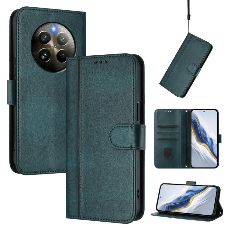 Line Splicing Buckle Retro Leather Phone Case, For Realme GT 7 Pro / GT7 Pro Racing, For Realme C63 5G Global, For Realme 12 5G / 12x 5G / C65 5G Global, For Realme 13 4G / 12 4G / P1 5G Global, For Realme C61 4G / C63 4G Global, For Realme 13+ 5G Global