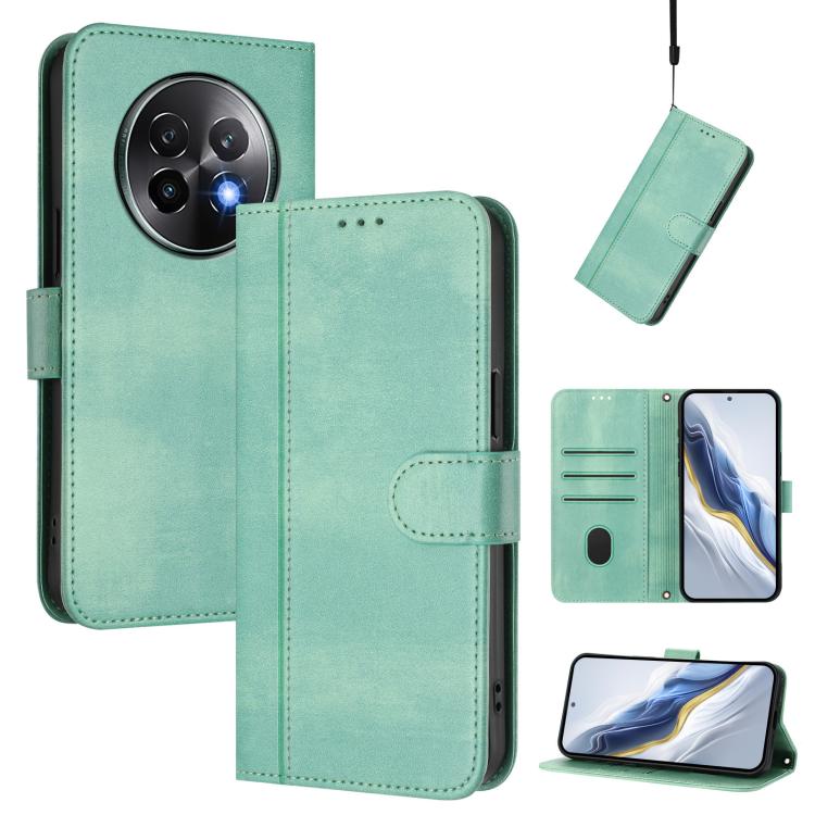 Line Splicing Buckle Retro Leather Phone Case, For Realme GT 7 Pro / GT7 Pro Racing, For Realme C63 5G Global, For Realme 12 5G / 12x 5G / C65 5G Global, For Realme 13 4G / 12 4G / P1 5G Global, For Realme C61 4G / C63 4G Global, For Realme 13+ 5G Global