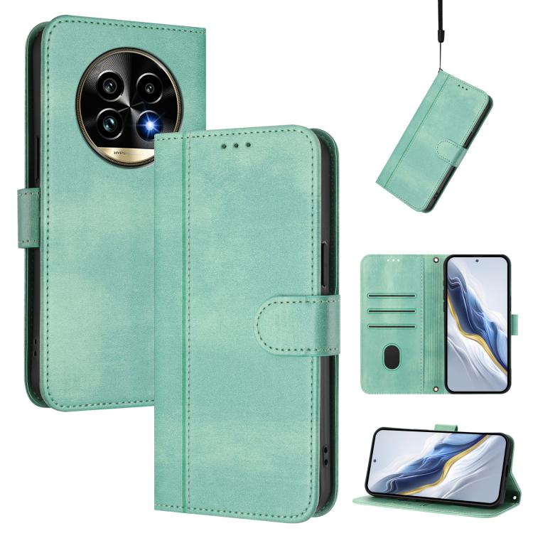 Line Splicing Buckle Retro Leather Phone Case, For Realme 13 Pro 5G / 13 Pro+ 5G Global, For Realme Note 60 4G Global / C61 4G India, For Realme GT 6 5G / GT 6T 5G Global, For Realme C67 4G / 12 Lite 4G Global, For Realme 12 Pro 5G / 12 Pro+ 5G Global ...