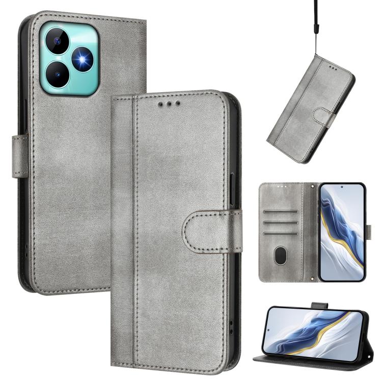 Line Splicing Buckle Retro Leather Phone Case, For Realme 13 Pro 5G / 13 Pro+ 5G Global, For Realme Note 60 4G Global / C61 4G India, For Realme GT 6 5G / GT 6T 5G Global, For Realme C67 4G / 12 Lite 4G Global, For Realme 12 Pro 5G / 12 Pro+ 5G Global ...