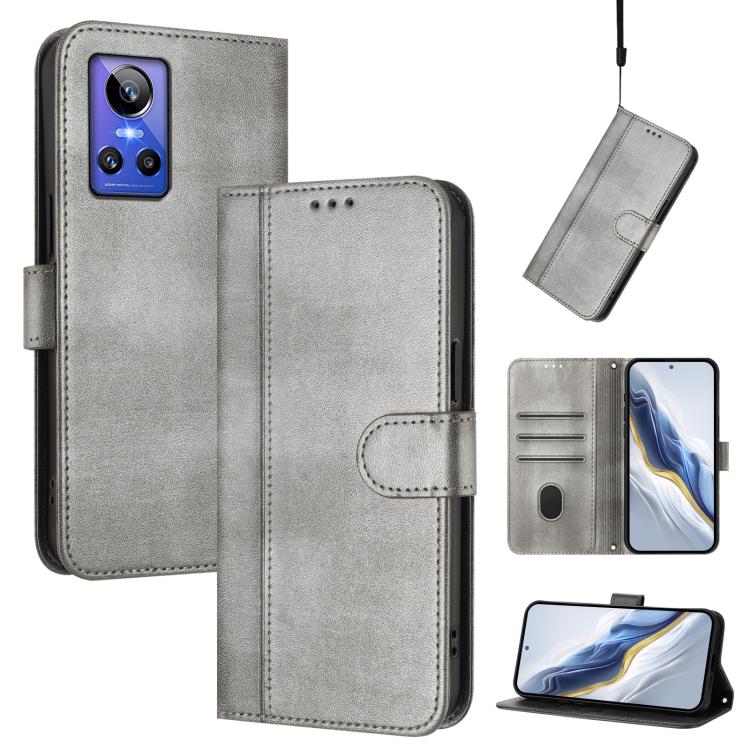 Line Splicing Buckle Retro Leather Phone Case, For Realme C30 4G / C30s / Narzo 50i Prime, For Realme GT Neo 3T, For Realme 9 Pro+ 5G / 9 4G Global, For Realme GT Neo 3, For Realme 9 Pro 5G Global / 9 5G EU Version, For Realme C20 / C11 2021 / C21