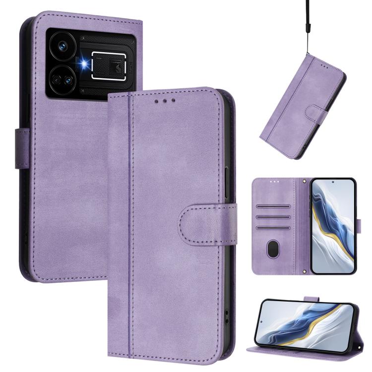 Line Splicing Buckle Retro Leather Phone Case, For Realme 11 5G Global / C67 5G India, For Realme 11 4G Global, For Realme GT5 240W / GT5, For Realme Narzo 60 Pro Global, For Realme C65 4G Global, For Realme C55 4G Global / Narzo N55