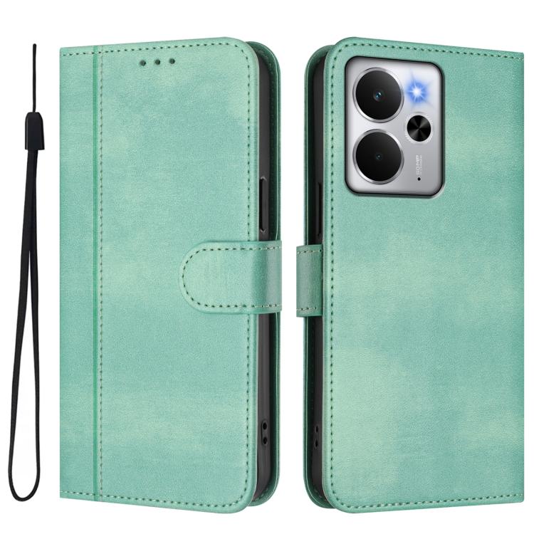 Line Splicing Buckle Retro Leather Phone Case, For Realme 14 5G / 14T 5G Global, For Realme P3 Ultra 5G, For Realme P3 5G, For Realme P3 Pro 5G Global, For Realme 14 Pro+ 5G, For Realme C75 4G / 14x 5G Global