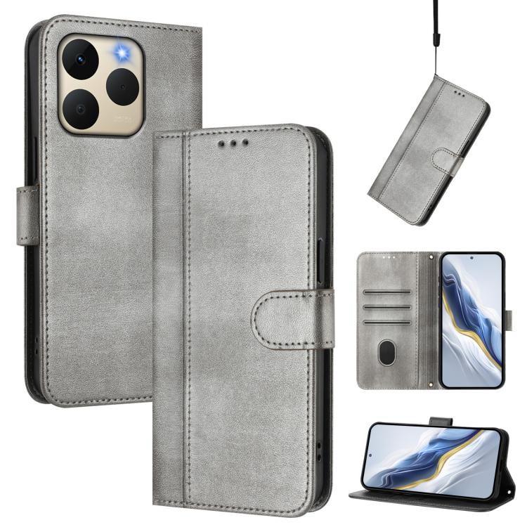 Line Splicing Buckle Retro Leather Phone Case, For Realme P4 5G, For Realme 15T 5G Global, For Realme 15 5G / 15 Pro 5G Global, For Realme C71 4G Global, For Realme V70 5G / C75 5G, For Realme Narzo 80 Pro / 14 Pro 5G India