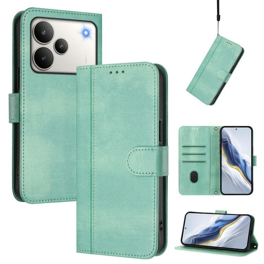 Line Splicing Buckle Retro Leather Phone Case, For Realme P4 5G, For Realme 15T 5G Global, For Realme 15 5G / 15 Pro 5G Global, For Realme C71 4G Global, For Realme V70 5G / C75 5G, For Realme Narzo 80 Pro / 14 Pro 5G India
