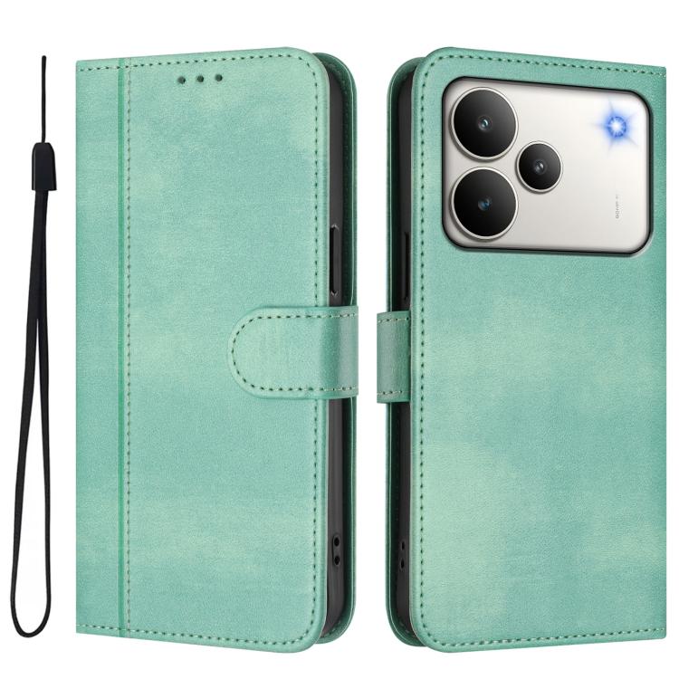 Line Splicing Buckle Retro Leather Phone Case, For Realme P4 5G, For Realme 15T 5G Global, For Realme 15 5G / 15 Pro 5G Global, For Realme C71 4G Global, For Realme V70 5G / C75 5G, For Realme Narzo 80 Pro / 14 Pro 5G India