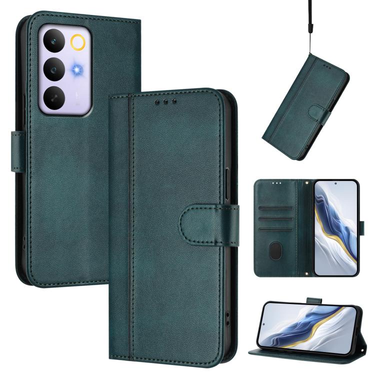 Line Splicing Buckle Retro Leather Phone Case, For Realme 16 5G Global, For Realme 16 Pro+ 5G Global, For Realme 16 Pro 5G Global, For Realme C71 4G India / Note 70 4G, For Realme C85 5G / 15x 5G India, For Realme P4 Pro 5G