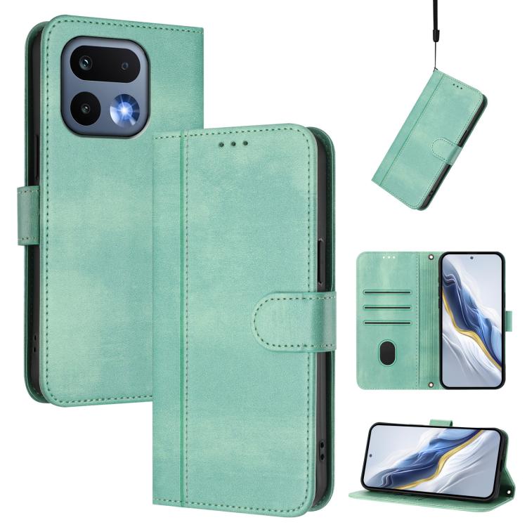 Line Splicing Buckle Retro Leather Phone Case, For Realme 16 5G Global, For Realme 16 Pro+ 5G Global, For Realme 16 Pro 5G Global, For Realme C71 4G India / Note 70 4G, For Realme C85 5G / 15x 5G India, For Realme P4 Pro 5G