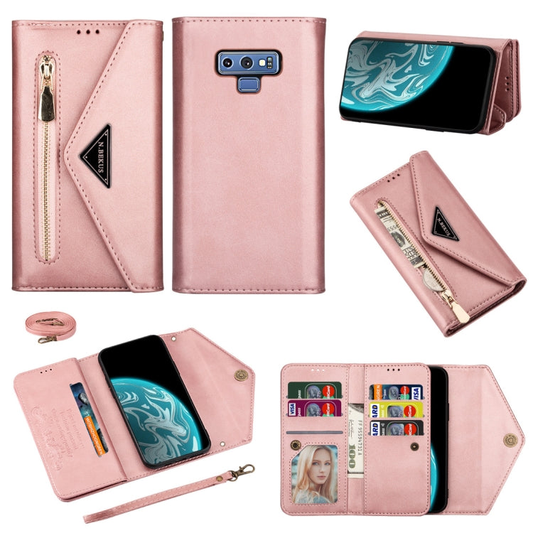 Skin Feel Zipper Horizontal Flip Leather Case with Holder & Card Slots & Photo Frame & Lanyard & Long Rope, For Samsung Galaxy A6 (2018), For Samsung Galaxy A7 (2018) / A750, For Samsung Galaxy J4 (2018), For Samsung Galaxy J7 (2018)                   ...