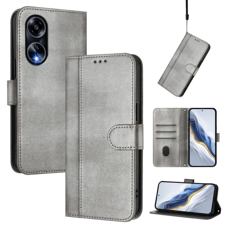 Line Splicing Buckle Retro Leather Phone Case, For OPPO Reno9 A, For OPPO A58 4G Global, For OPPO Reno10 5G / Reno10 Pro Global, For OPPO A78 4G Global, For OPPO A98 5G / F23 5G India, For OPPO Find X8 Pro 5G