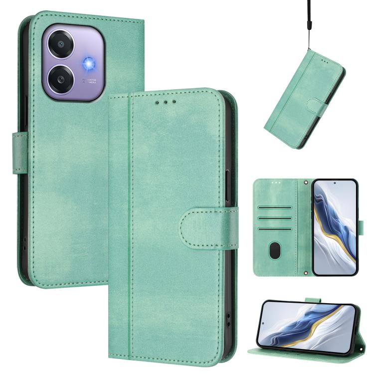 Line Splicing Buckle Retro Leather Phone Case, For OPPO A5 Pro 5G Global, For OPPO Reno13 Pro 5G Global, For OPPO Reno13 5G Global, For OPPO A3x 5G / 4G India / A3 4G / 5G, For OPPO Find X8 5G, For OPPO A3 Pro 5G Global / India / A80 5G EU