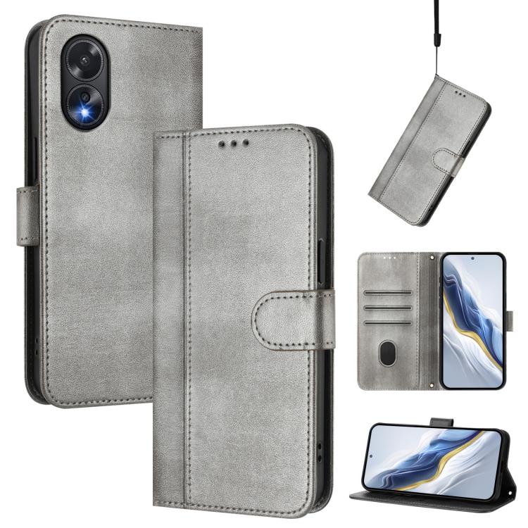 Line Splicing Buckle Retro Leather Phone Case, For OPPO Reno11 F 5G Global / F25 Pro 5G India, For OPPO Find X7, For OPPO Reno11 5G Global, For OPPO Reno11 Pro 5G Global, For OPPO Find X7 Ultra, For OPPO A38 4G / A18 4G Global