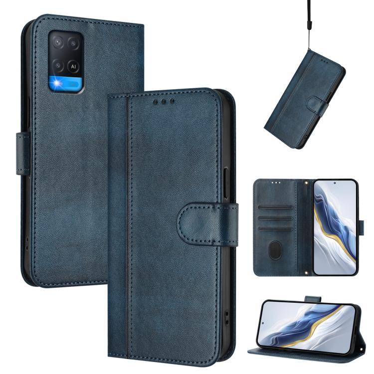 Line Splicing Buckle Retro Leather Phone Case, For OPPO A36 4G / A76 4G / A96 4G, For OPPO A16e, For OPPO Find X5 Pro, For OPPO Find X5, For OPPO Reno7 5G Global / Find X5 Lite, For OPPO A56 5G / A55 5G / A54 4G