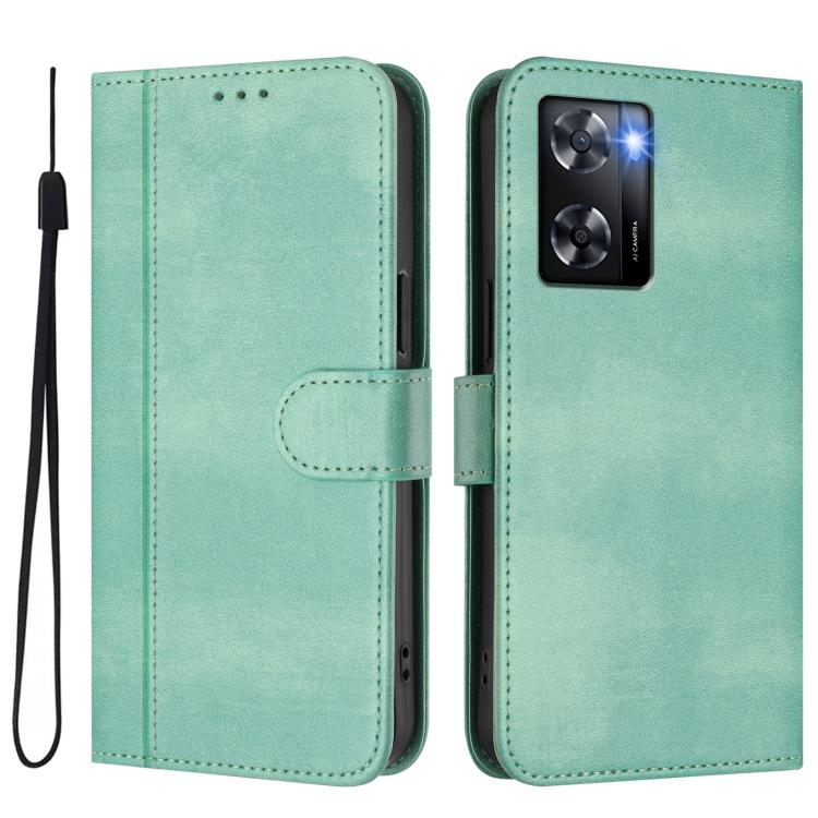 Line Splicing Buckle Retro Leather Phone Case, For OPPO A57 4G / A77 4G / A57s 4G Global, For OPPO Reno9 5G / Reno9 Pro 5G, For OPPO A17 4G / A17k, For OPPO K10 5G Global / A77 5G, For OPPO Reno8 Pro 5G Global, For OPPO Reno8 5G