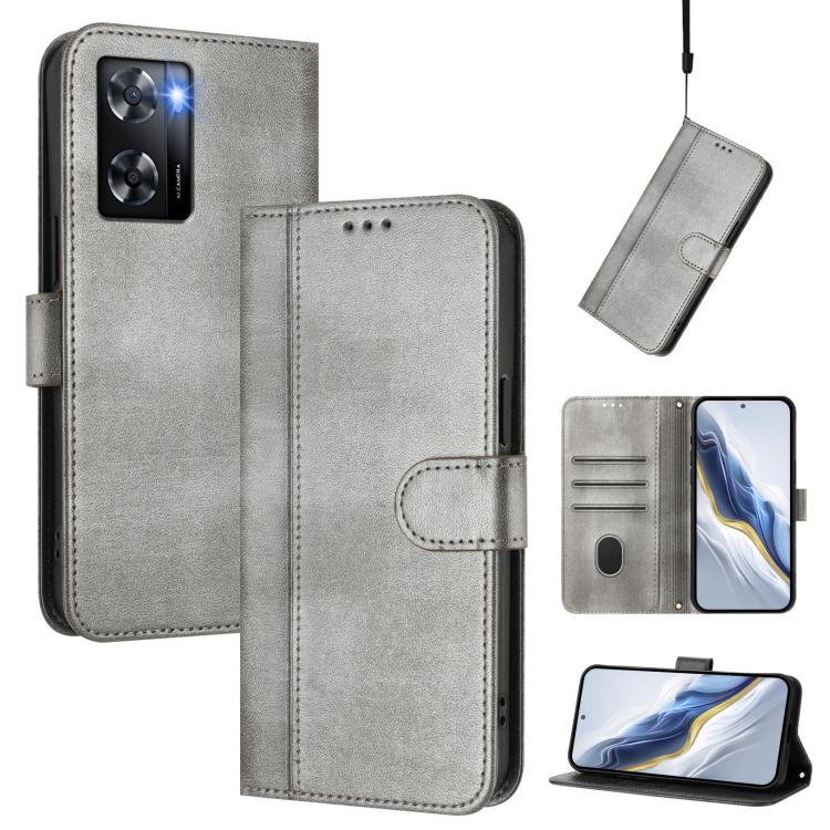 Line Splicing Buckle Retro Leather Phone Case, For OPPO A57 4G / A77 4G / A57s 4G Global, For OPPO Reno9 5G / Reno9 Pro 5G, For OPPO A17 4G / A17k, For OPPO K10 5G Global / A77 5G, For OPPO Reno8 Pro 5G Global, For OPPO Reno8 5G