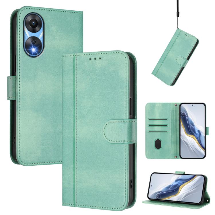 Line Splicing Buckle Retro Leather Phone Case, For OPPO A78 5G Global / A1x 5G, For OPPO Reno8 T 4G Global, For OPPO Find X6 Pro 5G, For OPPO Find X6 5G, For OPPO A1 Pro 5G / Reno8 T 5G Global, For OPPO Reno8 4G / Reno7 4G Global