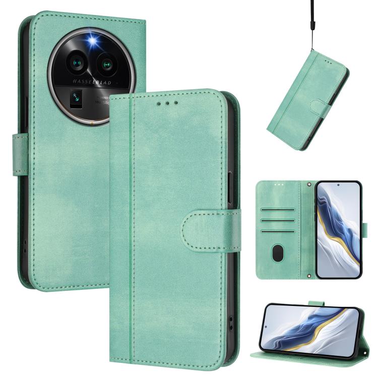Line Splicing Buckle Retro Leather Phone Case, For OPPO A78 5G Global / A1x 5G, For OPPO Reno8 T 4G Global, For OPPO Find X6 Pro 5G, For OPPO Find X6 5G, For OPPO A1 Pro 5G / Reno8 T 5G Global, For OPPO Reno8 4G / Reno7 4G Global