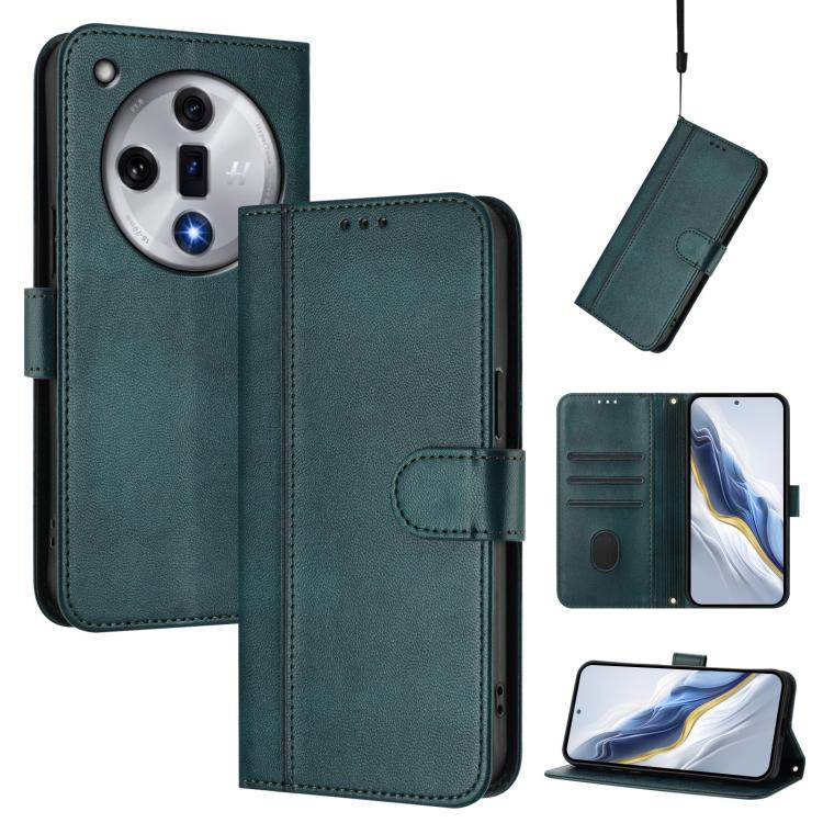 Line Splicing Buckle Retro Leather Phone Case, For OPPO Reno11 F 5G Global / F25 Pro 5G India, For OPPO Find X7, For OPPO Reno11 5G Global, For OPPO Reno11 Pro 5G Global, For OPPO Find X7 Ultra, For OPPO A38 4G / A18 4G Global