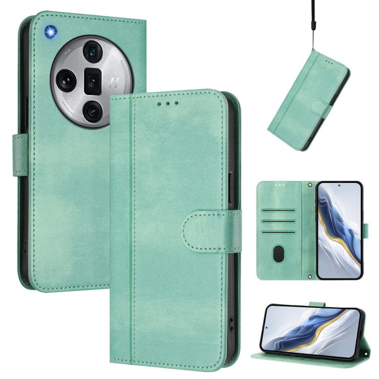 Line Splicing Buckle Retro Leather Phone Case, For OPPO Reno11 F 5G Global / F25 Pro 5G India, For OPPO Find X7, For OPPO Reno11 5G Global, For OPPO Reno11 Pro 5G Global, For OPPO Find X7 Ultra, For OPPO A38 4G / A18 4G Global