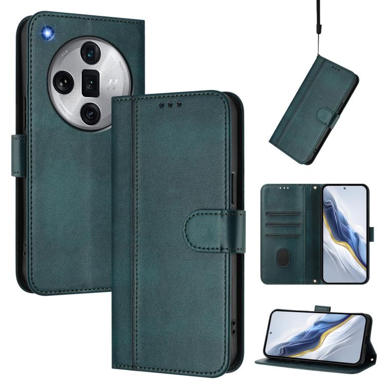 Line Splicing Buckle Retro Leather Phone Case, For OPPO Reno11 F 5G Global / F25 Pro 5G India, For OPPO Find X7, For OPPO Reno11 5G Global, For OPPO Reno11 Pro 5G Global, For OPPO Find X7 Ultra, For OPPO A38 4G / A18 4G Global