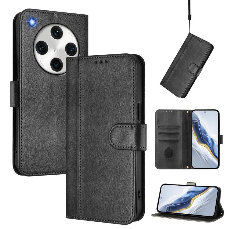 Line Splicing Buckle Retro Leather Phone Case, For OPPO Reno9 A, For OPPO A58 4G Global, For OPPO Reno10 5G / Reno10 Pro Global, For OPPO A78 4G Global, For OPPO A98 5G / F23 5G India, For OPPO Find X8 Pro 5G