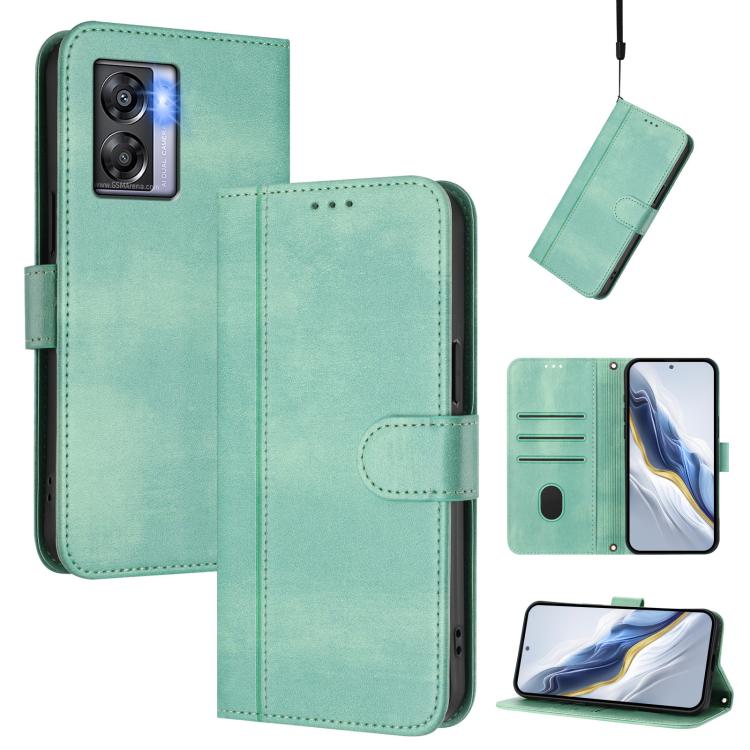 Line Splicing Buckle Retro Leather Phone Case, For OPPO A57 4G / A77 4G / A57s 4G Global, For OPPO Reno9 5G / Reno9 Pro 5G, For OPPO A17 4G / A17k, For OPPO K10 5G Global / A77 5G, For OPPO Reno8 Pro 5G Global, For OPPO Reno8 5G