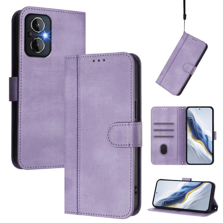 Line Splicing Buckle Retro Leather Phone Case, For OPPO A78 5G Global / A1x 5G, For OPPO Reno8 T 4G Global, For OPPO Find X6 Pro 5G, For OPPO Find X6 5G, For OPPO A1 Pro 5G / Reno8 T 5G Global, For OPPO Reno8 4G / Reno7 4G Global