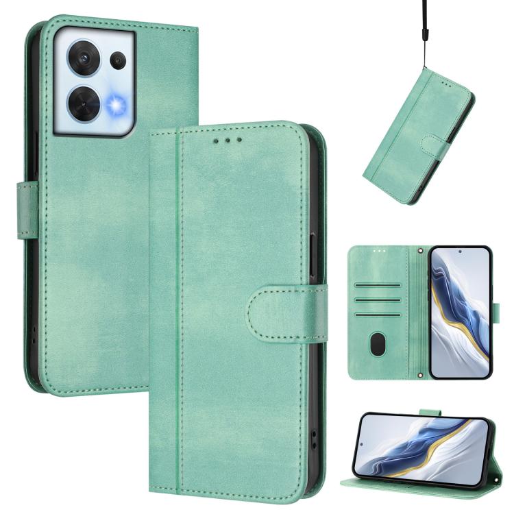 Line Splicing Buckle Retro Leather Phone Case, For OPPO A57 4G / A77 4G / A57s 4G Global, For OPPO Reno9 5G / Reno9 Pro 5G, For OPPO A17 4G / A17k, For OPPO K10 5G Global / A77 5G, For OPPO Reno8 Pro 5G Global, For OPPO Reno8 5G