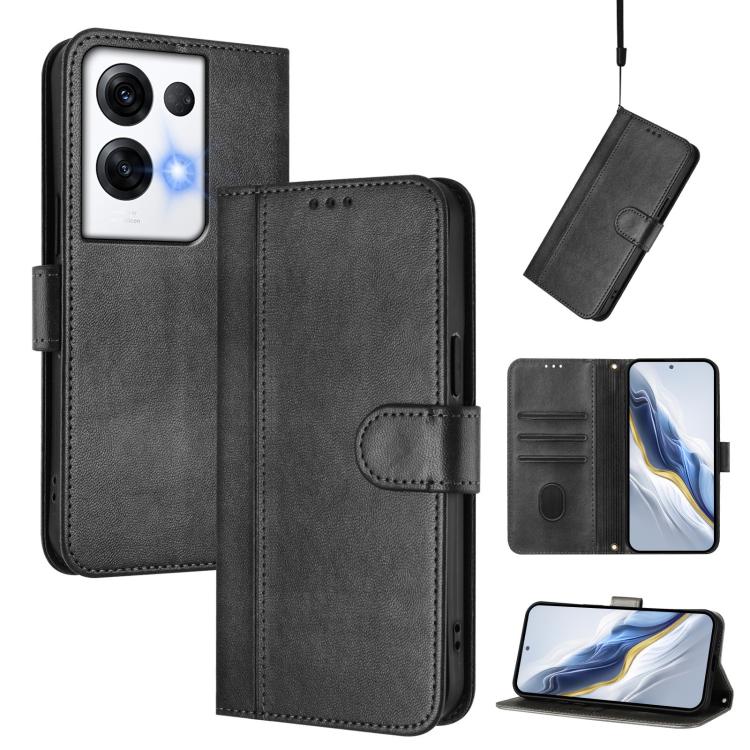 Line Splicing Buckle Retro Leather Phone Case, For OPPO A57 4G / A77 4G / A57s 4G Global, For OPPO Reno9 5G / Reno9 Pro 5G, For OPPO A17 4G / A17k, For OPPO K10 5G Global / A77 5G, For OPPO Reno8 Pro 5G Global, For OPPO Reno8 5G