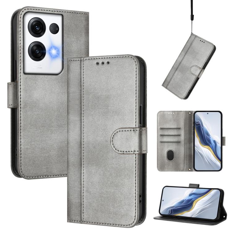 Line Splicing Buckle Retro Leather Phone Case, For OPPO A57 4G / A77 4G / A57s 4G Global, For OPPO Reno9 5G / Reno9 Pro 5G, For OPPO A17 4G / A17k, For OPPO K10 5G Global / A77 5G, For OPPO Reno8 Pro 5G Global, For OPPO Reno8 5G