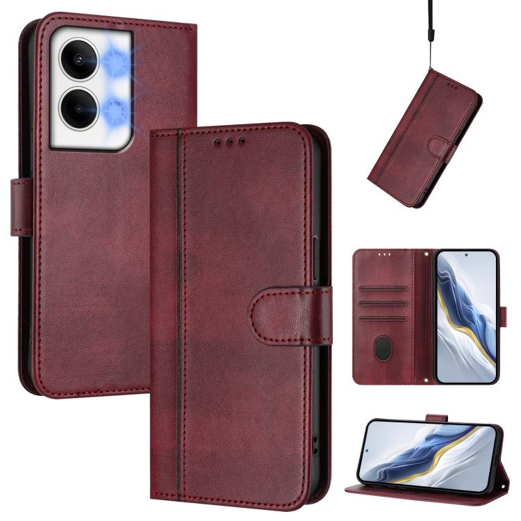 Line Splicing Buckle Retro Leather Phone Case, For OPPO A57 4G / A77 4G / A57s 4G Global, For OPPO Reno9 5G / Reno9 Pro 5G, For OPPO A17 4G / A17k, For OPPO K10 5G Global / A77 5G, For OPPO Reno8 Pro 5G Global, For OPPO Reno8 5G