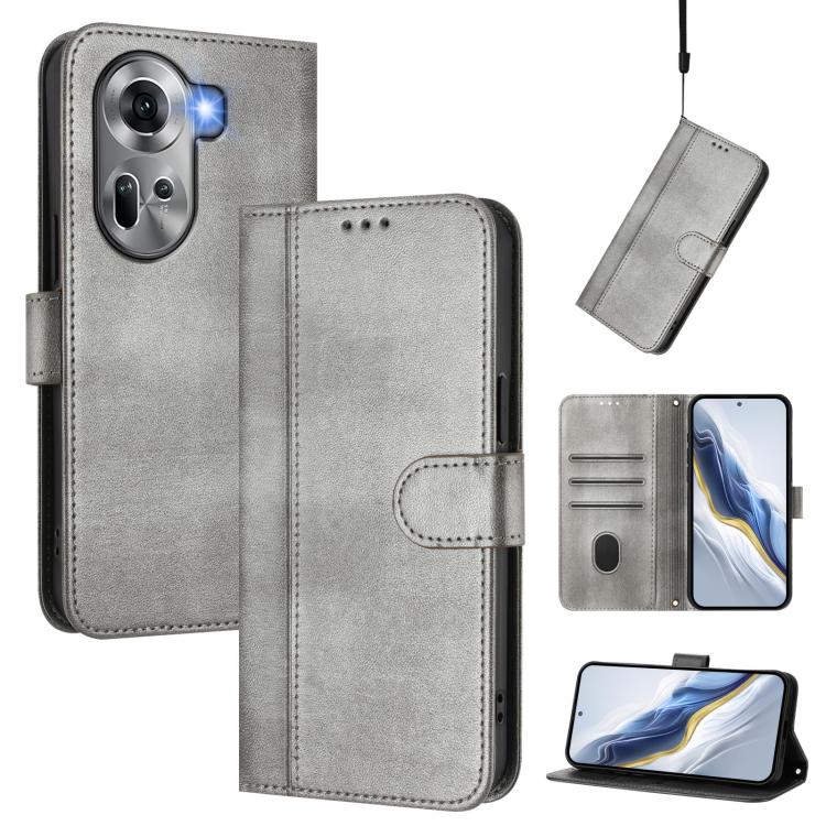 Line Splicing Buckle Retro Leather Phone Case, For OPPO Reno11 F 5G Global / F25 Pro 5G India, For OPPO Find X7, For OPPO Reno11 5G Global, For OPPO Reno11 Pro 5G Global, For OPPO Find X7 Ultra, For OPPO A38 4G / A18 4G Global