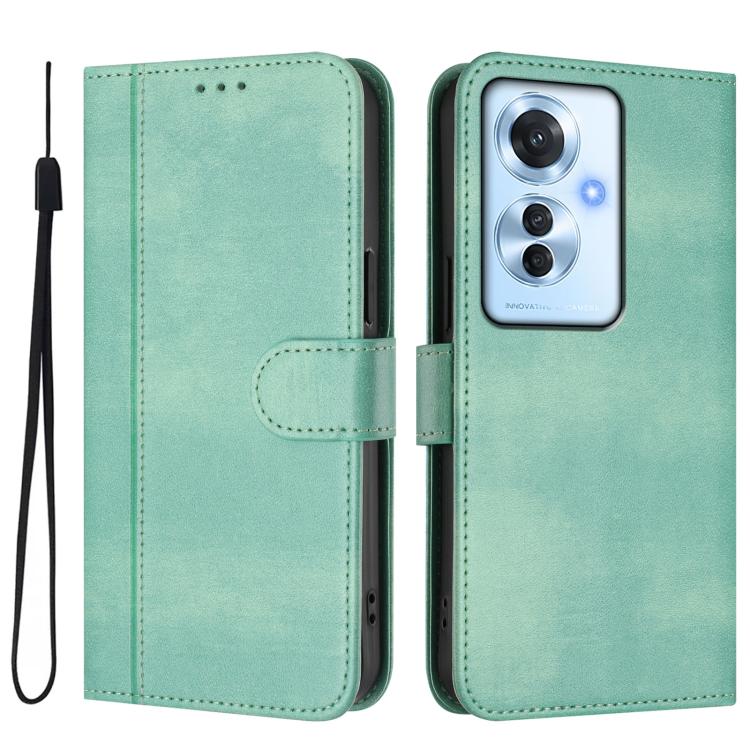 Line Splicing Buckle Retro Leather Phone Case, For OPPO Reno11 F 5G Global / F25 Pro 5G India, For OPPO Find X7, For OPPO Reno11 5G Global, For OPPO Reno11 Pro 5G Global, For OPPO Find X7 Ultra, For OPPO A38 4G / A18 4G Global