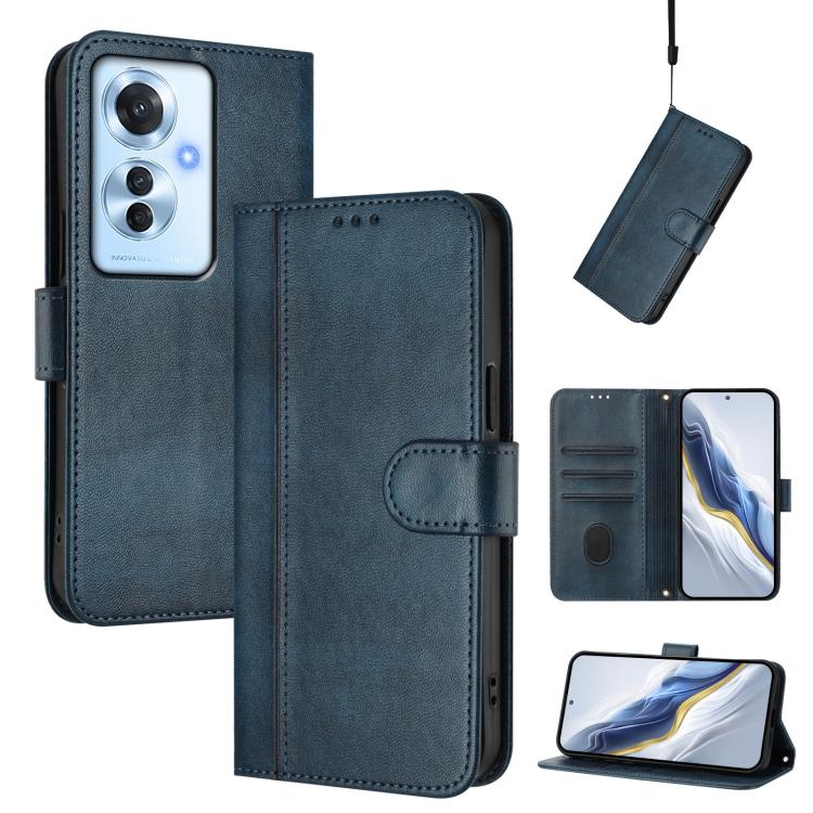 Line Splicing Buckle Retro Leather Phone Case, For OPPO Reno11 F 5G Global / F25 Pro 5G India, For OPPO Find X7, For OPPO Reno11 5G Global, For OPPO Reno11 Pro 5G Global, For OPPO Find X7 Ultra, For OPPO A38 4G / A18 4G Global