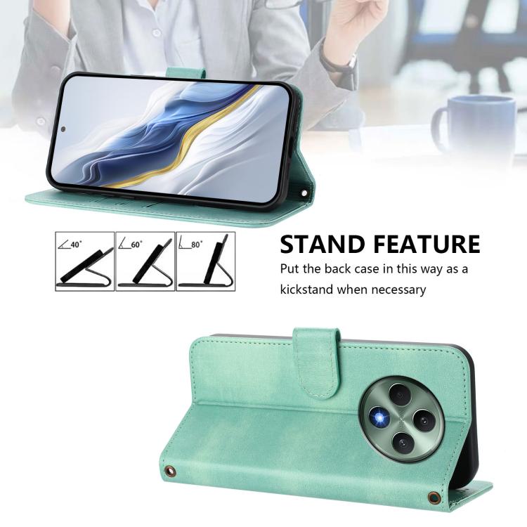 Line Splicing Buckle Retro Leather Phone Case, For OPPO Reno12 F 5G / 4G / F27 5G India, For OPPO K12x 5G Global, For OPPO Reno12 Pro 5G Global, For OPPO Reno12 5G Global, For OPPO A2 Pro 5G / F27 Pro 5G, For OPPO A60 4G Global