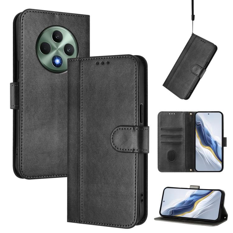 Line Splicing Buckle Retro Leather Phone Case, For OPPO Reno12 F 5G / 4G / F27 5G India, For OPPO K12x 5G Global, For OPPO Reno12 Pro 5G Global, For OPPO Reno12 5G Global, For OPPO A2 Pro 5G / F27 Pro 5G, For OPPO A60 4G Global