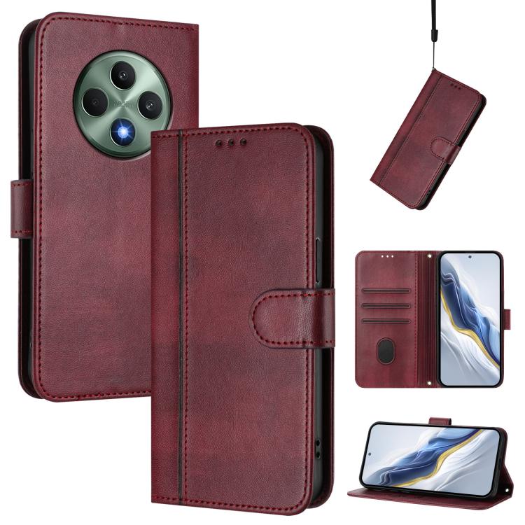 Line Splicing Buckle Retro Leather Phone Case, For OPPO Reno12 F 5G / 4G / F27 5G India, For OPPO K12x 5G Global, For OPPO Reno12 Pro 5G Global, For OPPO Reno12 5G Global, For OPPO A2 Pro 5G / F27 Pro 5G, For OPPO A60 4G Global