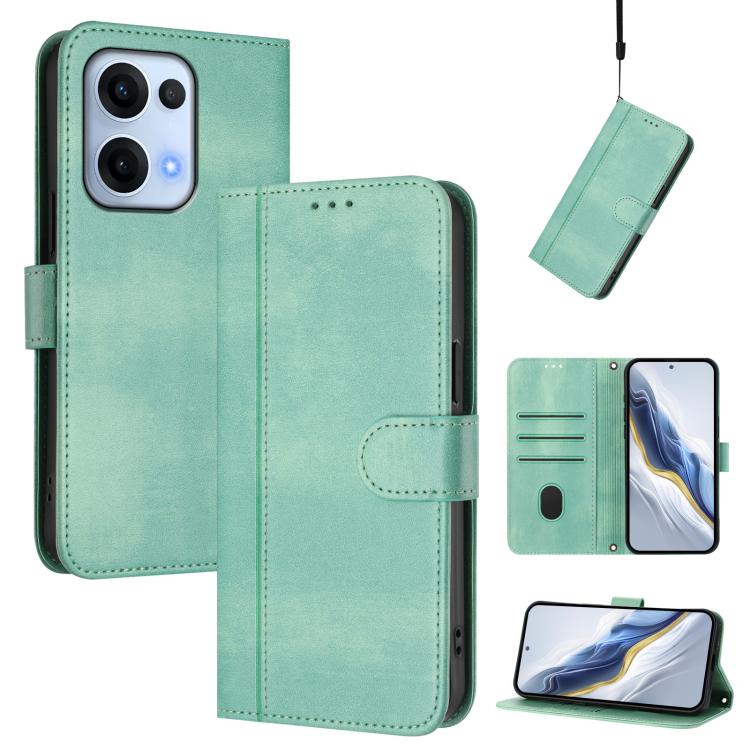 Line Splicing Buckle Retro Leather Phone Case, For OPPO A5 Pro 5G Global, For OPPO Reno13 Pro 5G Global, For OPPO Reno13 5G Global, For OPPO A3x 5G / 4G India / A3 4G / 5G, For OPPO Find X8 5G, For OPPO A3 Pro 5G Global / India / A80 5G EU