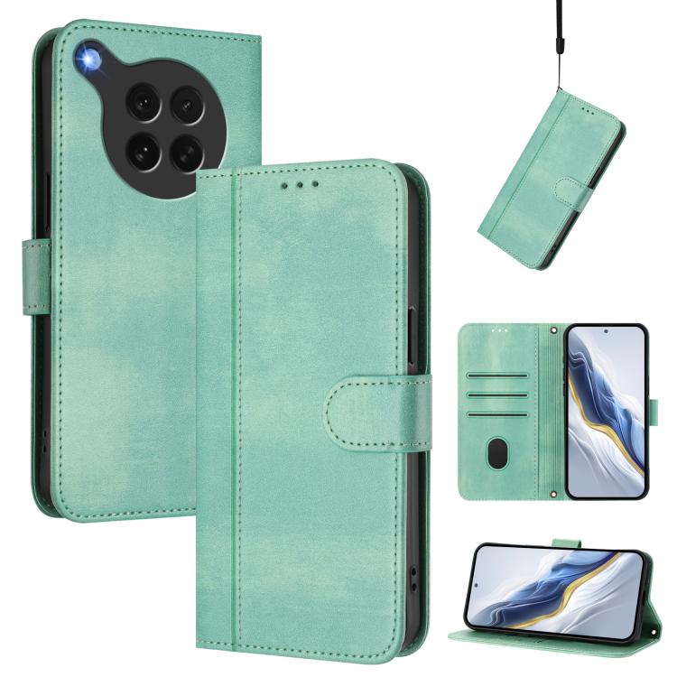 Line Splicing Buckle Retro Leather Phone Case, For OPPO Reno14 Pro Global, For OPPO Reno14 Global, For OPPO Find X8s+ 5G, For OPPO Find X8s 5G, For OPPO Find X8 Ultra 5G, For OPPO F29 5G Global