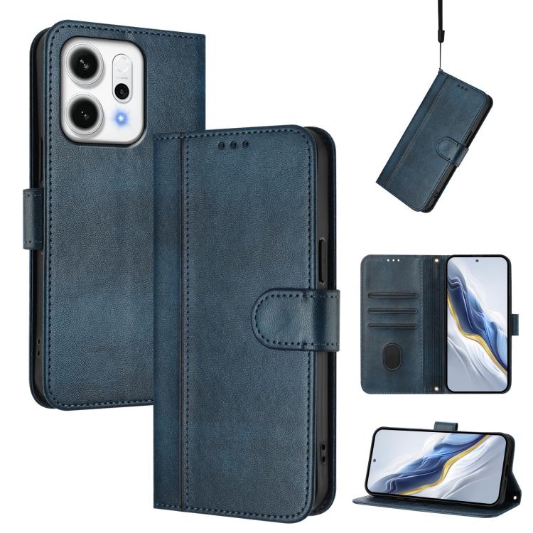 Line Splicing Buckle Retro Leather Phone Case, For OPPO Reno14 Pro Global, For OPPO Reno14 Global, For OPPO Find X8s+ 5G, For OPPO Find X8s 5G, For OPPO Find X8 Ultra 5G, For OPPO F29 5G Global