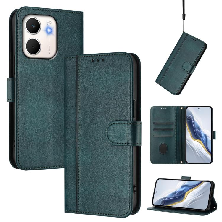 Line Splicing Buckle Retro Leather Phone Case, For OPPO A6 GT 5G, For OPPO Find X9 Pro, For OPPO K13 Turbo / K13 Turbo Pro, For OPPO Reno14 F 5G, For OPPO A5x 5G / 4G Global, For OPPO A5 5G Global