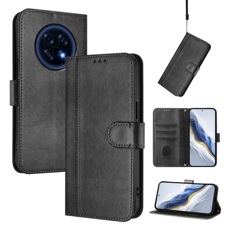 Line Splicing Buckle Retro Leather Phone Case, For OPPO A6 GT 5G, For OPPO Find X9 Pro, For OPPO K13 Turbo / K13 Turbo Pro, For OPPO Reno14 F 5G, For OPPO A5x 5G / 4G Global, For OPPO A5 5G Global