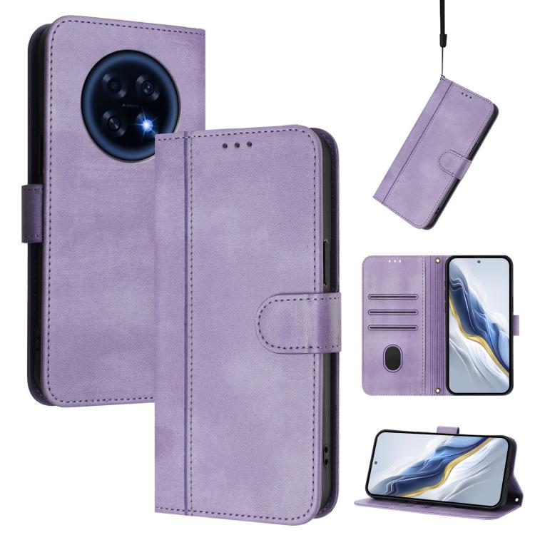 Line Splicing Buckle Retro Leather Phone Case, For OPPO A6 GT 5G, For OPPO Find X9 Pro, For OPPO K13 Turbo / K13 Turbo Pro, For OPPO Reno14 F 5G, For OPPO A5x 5G / 4G Global, For OPPO A5 5G Global
