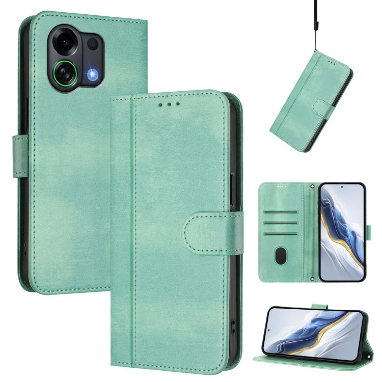 Line Splicing Buckle Retro Leather Phone Case, For OPPO A6 GT 5G, For OPPO Find X9 Pro, For OPPO K13 Turbo / K13 Turbo Pro, For OPPO Reno14 F 5G, For OPPO A5x 5G / 4G Global, For OPPO A5 5G Global