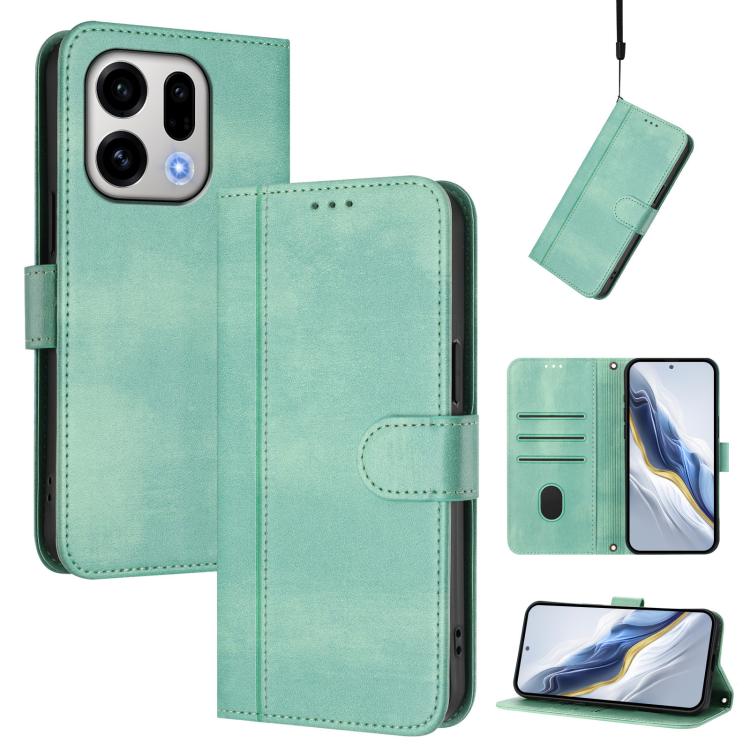 Line Splicing Buckle Retro Leather Phone Case, For OPPO Reno13 F 5G Global / 4G India, For OPPO Reno16 F 5G / Reno16 FS 5G, For OPPO Reno16 5G / Reno16 Pro 5G Global, For OPPO Find X9s Pro, For OPPO Find X9 Ultra, For OPPO Find X9