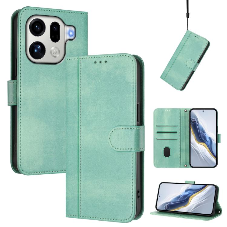 Line Splicing Buckle Retro Leather Phone Case, For OPPO A6 GT 5G, For OPPO Find X9 Pro, For OPPO K13 Turbo / K13 Turbo Pro, For OPPO Reno14 F 5G, For OPPO A5x 5G / 4G Global, For OPPO A5 5G Global
